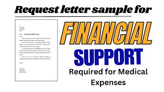 Letter Template for Financial Support of Medical Treatment  Medical assistances letter sample [upl. by Lauer]