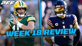 Bears vs Packers Week 18 Game Review  PFF [upl. by Gensler]