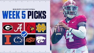 Expert Picks for EVERY Top 25 game in College Football Full Week 5 Predictions [upl. by Beret]