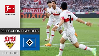 Stuttgart Shocks HSV  VfB Stuttgart  Hamburger SV 30  Highlights  Relegation – Bundesliga 2223 [upl. by Kemme]