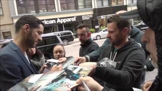 Tom Ellis  SIGNING AUTOGRAPHS while promoting in NYC [upl. by Silvain629]