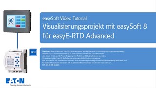 Visualisierungsprojekt mit easySoft 8 für easyE RTD Advanced [upl. by Ennairam]