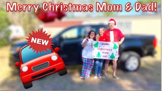 BABY SISTER SURPRISES PARENTS WITH BRAND NEW TRUCK FOR CHRISTMAS [upl. by Yrral]