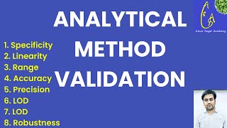 VALIDATION OF ANALYTICAL METHOD  Method validation  Validation of an analytical procedure [upl. by Edrea301]