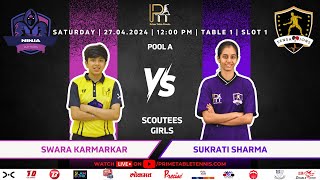 Match 3Game 3Scoutees Girl SinglesSukrati SharmaVSSwara KarmarkarPTT Season2 [upl. by Adnoek]