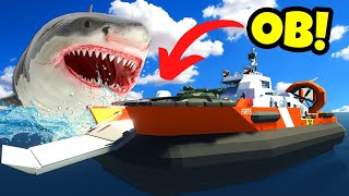 OB amp I Try to CAPTURE a MEGALODON with a Ship in Stormworks Multiplayer [upl. by Akemrej]