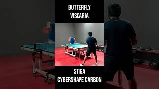 Butterfly Viscaria Vs Stiga Cybershape Carbon [upl. by Allimak896]