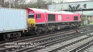 Eastleigh Station quotFreight Seriesquot 29th December 2021 [upl. by Guy]