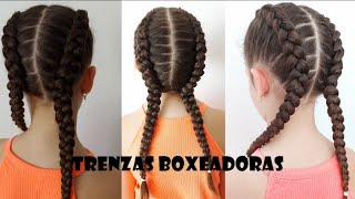 TRENZAS BOXEADORA  como hacer unas MAGNÍFICAS trenzas boxeadora PASO A PASO  lidiaruless [upl. by Anhavas152]