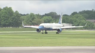 John Lewis  Plane lands at Dobbins Air Reserve Base [upl. by Avevoneg]