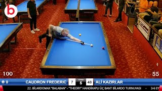 FREDERİC CAUDRON vs ALİ KAZIRLAR  22BİLARDOMAX BALABANTHEORY HANDICAP 3 Cushion Billiards LEAGUE [upl. by Ches]