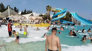 Palmyra Aquapark Kantaoui  Soviva Resort Tunisia MOUSSEPARTY foam Tunisie Port ElKantaoui [upl. by Leizahaj]