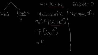 ProofVariance of X Actual Value equals Variance of Random Component uDoughterty Review Chapter [upl. by Cornish291]