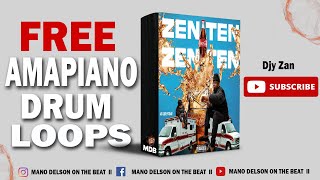 🔥FREE🔥 Amapiano Drum Loops Pack 2023  🎶🪘 🇲🇿 quotDjy Zan SAquot  prodby Delson [upl. by Adam]