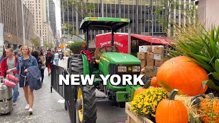 Autumn in New York City Walking Tour 2023  Greenacre Park Nintendo Store 5th Avenue Times Square [upl. by Notyalk]