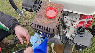 WATER IN THE OILCan we save this little Honda GX160 powering our log splitter [upl. by Pius]