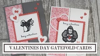 How To Make A Gatefold Card For Valentines Day [upl. by Airamahs]