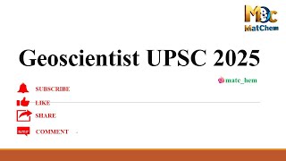 Geoscientist2025 upsc geoscientist geologist geochemist geophysist prelims mains hydrogeolo [upl. by Urias]