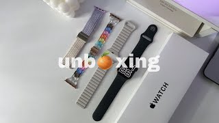 unboxing  apple watch se gen 2 midnight 40mm and accessories [upl. by Edva]