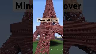 Minecraft Tnt Eiffel Tower 🗼 Minecraft 2024like and subscribe 😃shorts [upl. by Airdnas]