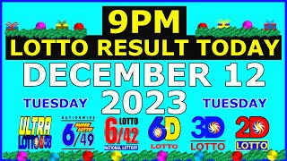 9pm Lotto Result Today December 12 2023 Tuesday [upl. by Berny]