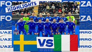 Highlights SveziaItalia 77  Futsal  Qualificazioni Mondiali 2024 [upl. by Anyer]