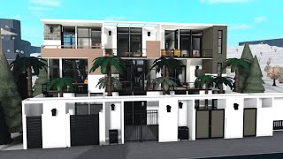 Bloxburg modern townhouse exterior speed build bloxburg roblox speedbuild [upl. by Ayad]