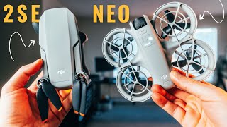 DJI Neo vs DJI Mini 2SE4K Ultimate Budget Drone Comparison 2024 [upl. by Ahsilahs]