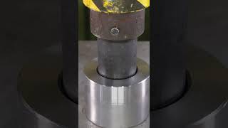 👀🤪Screws meet the press Hydraulic ‘cake’ creation gone wild 🔩💥 experiment engineering crush [upl. by Aissat]