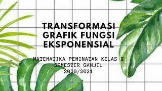 TRANSFORMASI GRAFIK FUNGSI EKSPONENSIAL  MATEMATIKA PEMINATAN KELAS X [upl. by Nylirej]