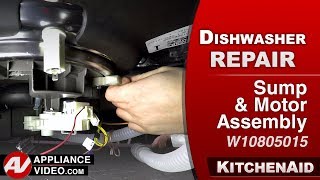 KitchenAid Dishwasher  Fills But Does Not Wash  Sump amp Motor Assembly Repair amp Diagnostic [upl. by Yeldahc]