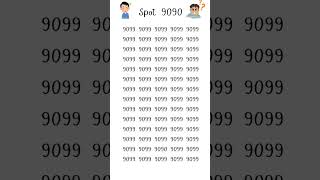 Spot the number 9090 within 5 seconds 💯🔥💯💯maths viralshort Quizland4 [upl. by Einhorn]