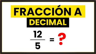 Convertir FRACCIÓN en DECIMAL [upl. by Disario791]