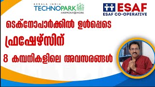 TECHNOPARK JOBSESAF HIRINGFRESHER BULK HIRINGDEGREE DIPLOMA JOBSCAREER PATHWAYDrBRIJESH JOHN [upl. by Mireille]