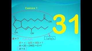 solution de exercice 1 calcul de degré dinsaturation [upl. by Odradlig]