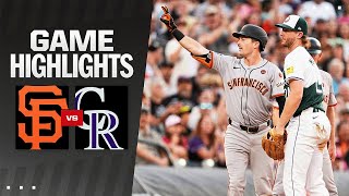 Giants vs Rockies Game Highlights 72024  MLB Highlights [upl. by Wendell]