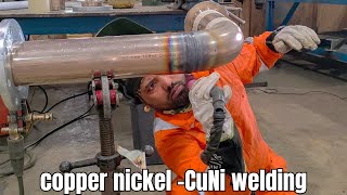 Copper Nickel Welding 🧑‍🏭 Cuni Pipe Welding 🔥 technicalwelding007 [upl. by Airamalegna]