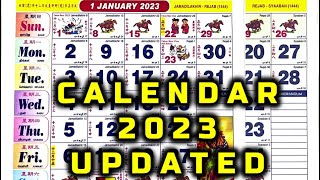 Calendar Malaysia 2023 Updated [upl. by Dlaniger]