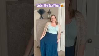 Under the Sea Vibes ✨🧜‍♀️ Love this tiered maxi skirt  Amazon Midsize Fashion Finds [upl. by Eetnuahs305]