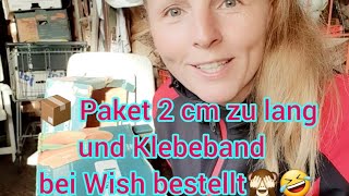 📦 Paket 2 cm zu lang und Klebeband bei Wish bestellt🙈🤣 paket paketversenden dhl hermes [upl. by Ives]