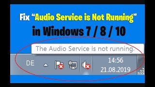 How to Solve Audio Service Not Running Problem On Windows 7810 [upl. by Tudela559]