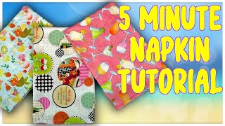 5 Minute Napkin  Fat Quarter Project  The Sewing Room Channel [upl. by Loughlin]