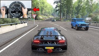 Forza Horizon 4 Lamborghini Sesto Elemento Steering Wheel  Paddle Shifter Gameplay [upl. by Victory817]