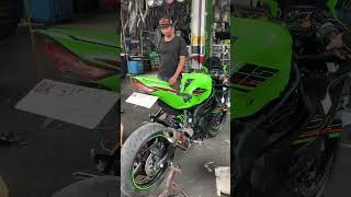 Backfire🔥 Checksound with akrapovic slovenia zx25r checksound [upl. by Trebbor474]