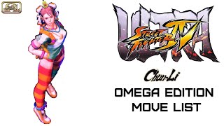 ChunLi Omega Movelist  Ultra Street Fighter IV 03 [upl. by Akirdnwahs643]