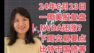 6月23一周美股复盘，NVDA英伟达下周还涨吗？大盘下周交易关键点；标普SPX纳指NDX罗素IWM；国债TNX；TLT；XLI；XLV；TSLA特斯拉；比特币BTCUSD关键点位；交易核心理念等交流 [upl. by Ejrog936]