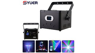 YUER™️ APP 1W 2W 3W 4W 5W ILDA Beam Scanner RGB Laser Stage Light [upl. by Yeltrab]