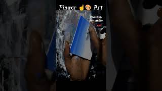 Mini canvas painted with fingersnewyoutuber easydrawing shortvideo [upl. by Babara]