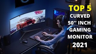 Top 5 Best 5 Curved 49 inch 2021  Dual QHD 329 Gaming MonitorA14 [upl. by Nnairac]