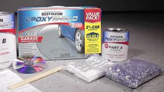 How to Use RustOleum® Epoxyshield® Garage Floor Coating Kit to Transform Your Floor [upl. by Anigue]